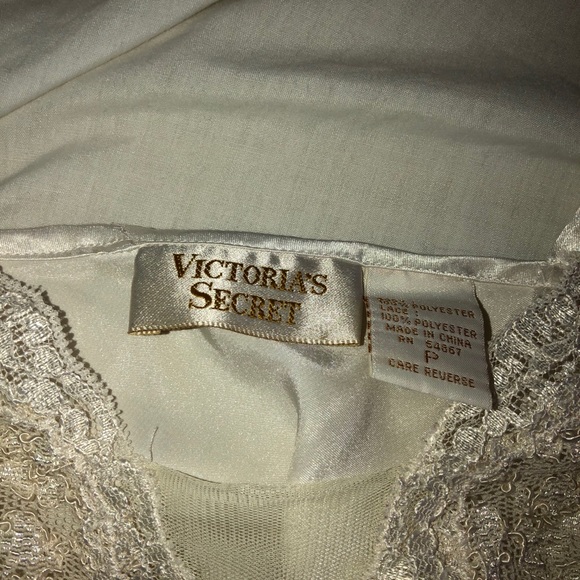 silky victoria’s secret slip dress with white lace - Picture 4 of 4